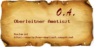 Oberleitner Ametiszt névjegykártya